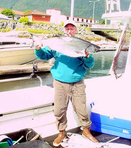 Fishing in Sitka in the sunshine....way cool!
