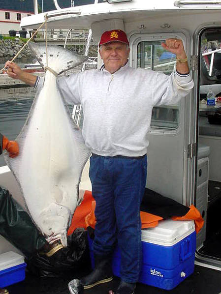 Glen Rudel with halibut