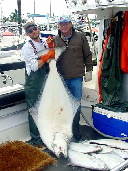 Larry Binstock and a nice catch of halibut